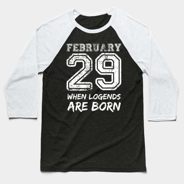 February 29 Birthday For Men Women Cool year Baseball T-Shirt by angelawood
